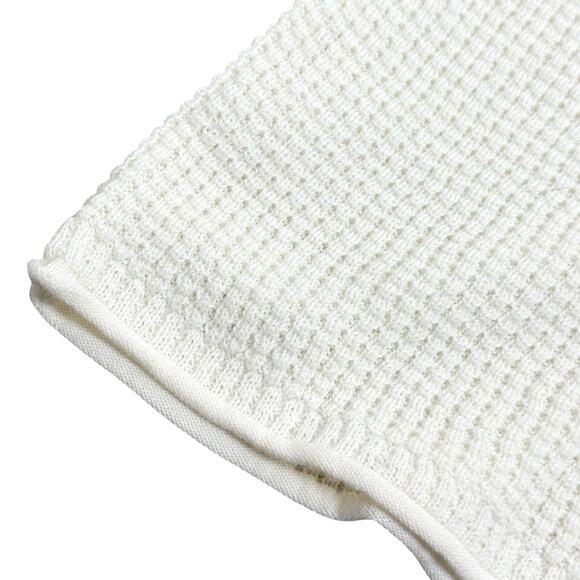 Billy Reid XXL Cashmere Cotton Mini Waffle Crew Thermal White Long Sleeve Shirt - Picture 12 of 15